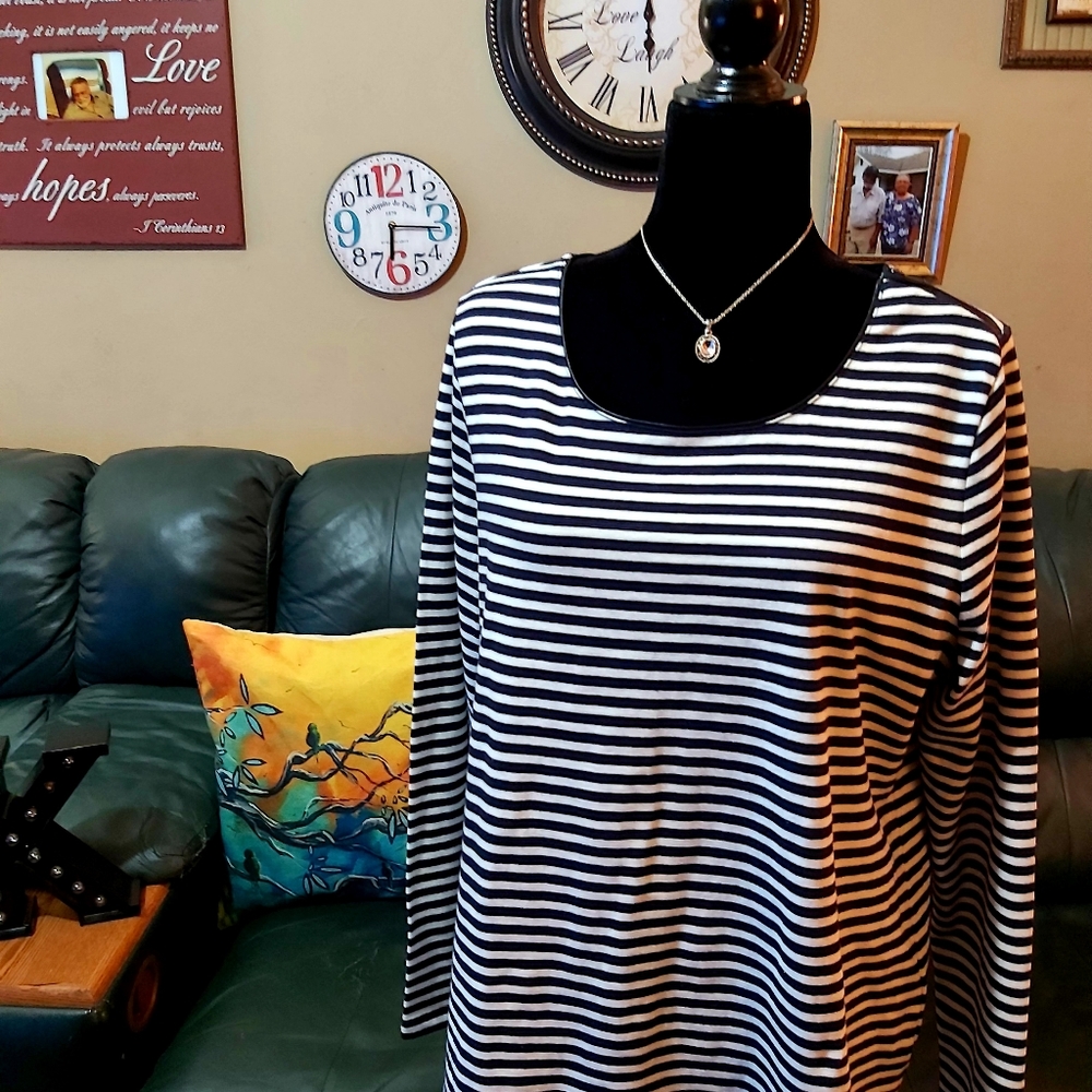 Talbots Striped Top - Picture 2 of 6